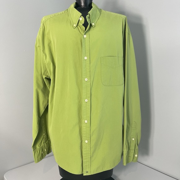 Other - J.Crew Shirt Mens XL Green Brushed Twill Classic Long Sleeve Super Soft